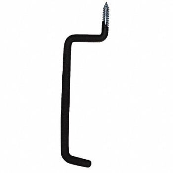 GRAINGER APPROVED Single Point Hook Black Vinyl Coated, 4ERY1