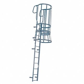COTTERMAN Fixed Ladder Sft Cage WlkThru 21ft.8In H, 1TGX3