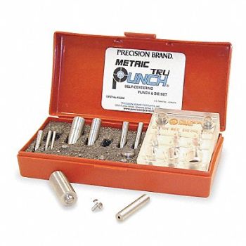 GRAINGER APPROVED Punch and Die Set 9pc ool Steel, 4EU41