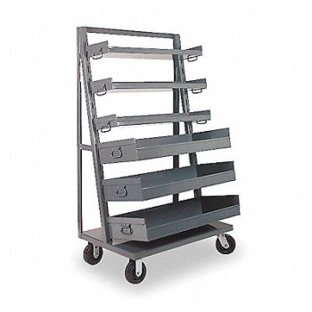 GRAINGER APPROVED Bin Cart 38x24x64 in 1500 lb Cap., 4EY18