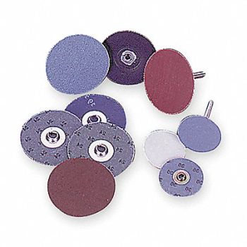 NORTON J0825 Quick-Change Sand Disc 3 in Dia TS PK50, 1YFL9