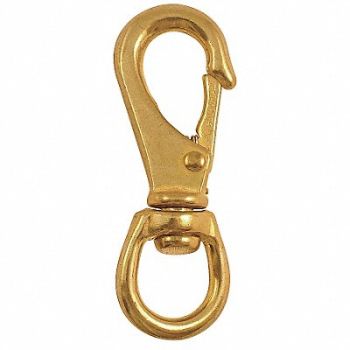 LUCKY LINE PRODUCTS Eyelet Spring Snap L 3 1/4 In, 4FCF5