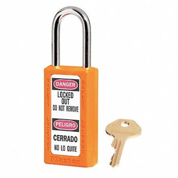 MASTER LOCK D1948 Lockout Padlock KD Orange 3 H, 4FG09