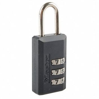 MASTER LOCK Luggage Padlock 1 1/2 in RectanglePK2, 4FG15