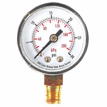 GRAINGER APPROVED D1334 Pressure Gauge Test 1-1/2 In, 4FLP9