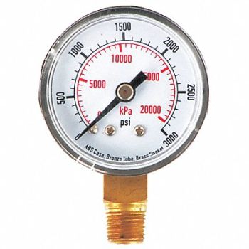 GRAINGER APPROVED D1334 Pressure Gauge Test 1-1/2 In, 4FLT1