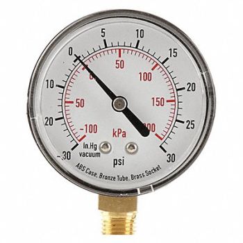 GRAINGER APPROVED D1343 Compound Gauge Test 2-1/2 In, 4FLV5