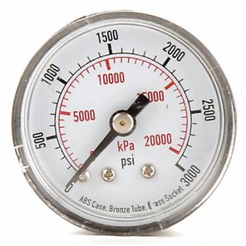 GRAINGER APPROVED D1335 Pressure Gauge 0to3000 psi 0to20 000 kPa, 4FMA6