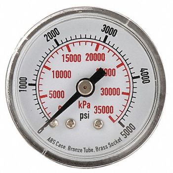 GRAINGER APPROVED D1335 Pressure Gauge 0 to 5000 0 to 35 000 kPa, 4FMA8