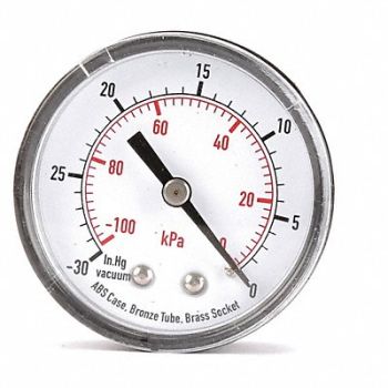 GRAINGER APPROVED D1339 Vacuum Gauge Test 2 In, 4FMC1