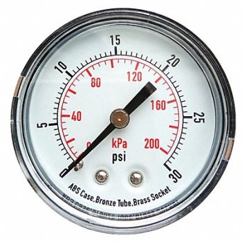 GRAINGER APPROVED D1339 Pressure Gauge Test 2 In, 4FMC4