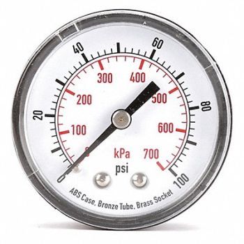 GRAINGER APPROVED D1339 Pressure Gauge Test 2 In, 4FMC6