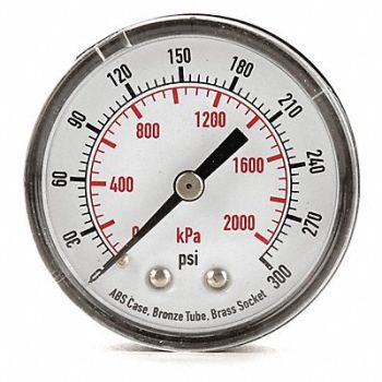 GRAINGER APPROVED D1339 Pressure Gauge Test 2 In, 4FMC9