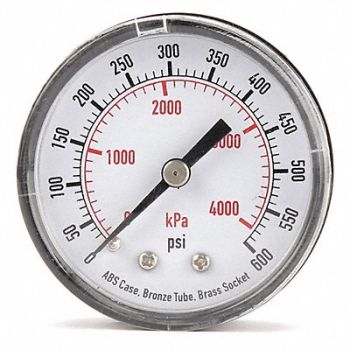 GRAINGER APPROVED D1339 Pressure Gauge Test 2 In, 4FMD2