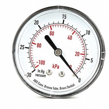 GRAINGER APPROVED D1344 Vacuum Gauge Test 2-1/2 In, 4FMD9