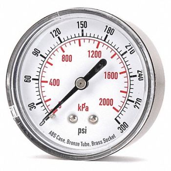 GRAINGER APPROVED D1344 Pressure Gauge Test 2-1/2 In, 4FME8