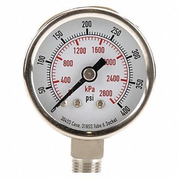 GRAINGER APPROVED D1353 Pressure Gauge Test 1-1/2 In, 4FMJ6