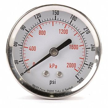 GRAINGER APPROVED D1363 Pressure Gauge Test 2-1/2 In, 4FMW8
