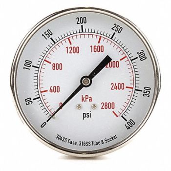 GRAINGER APPROVED D1367 Pressure Gauge Test 3-1/2 In, 4FMY5