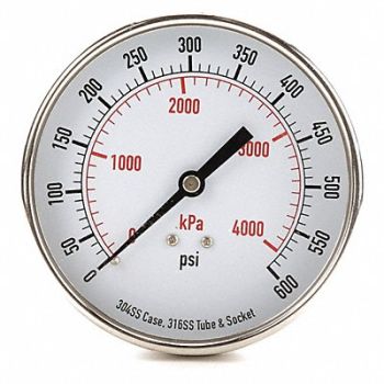 GRAINGER APPROVED D1367 Pressure Gauge Test 3-1/2 In, 4FMY6