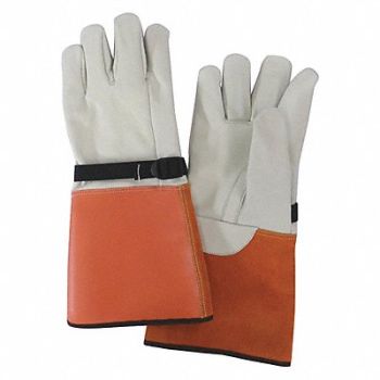 CONDOR D1039 Elec. Glove Protector 9 Beige/Orange PR, 4JD72