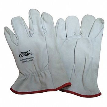 CONDOR D1036 Elec. Glove Protector 9 White PR, 3RMZ9