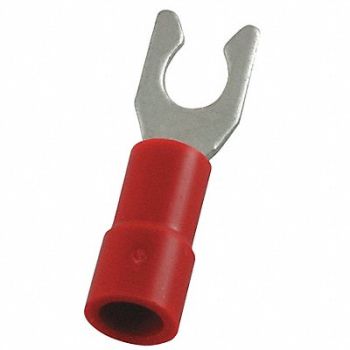 POWER FIRST Fork Terminal Tin Copper Red PK100, 4FRD3
