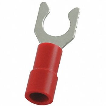POWER FIRST Fork Terminal Tin Copper Red PK100, 4FRD4