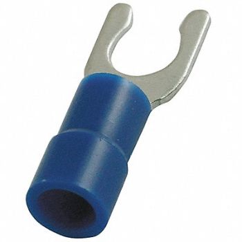 POWER FIRST Fork Terminal Tin Copper Blue PK100, 4FRD6