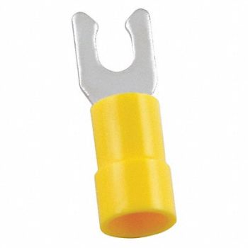 POWER FIRST Fork Terminal Tin Copper Yellow PK50, 4FRD7