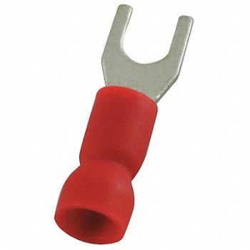 POWER FIRST Fork Terminal Tin Copper Red PK100, 4FRH2