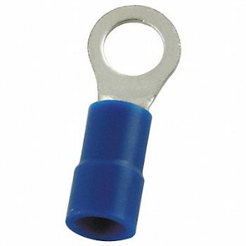 POWER FIRST Ring Terminal Blue 16 AWG 14 AWG PK100, 4FRH7