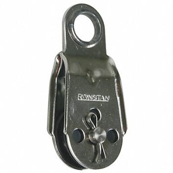RONSTAN Pulley Block Wire Rope Fixed Eye 990 lb., 4FRU9