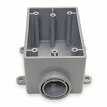 CANTEX Weatherproof Box 1Gang 1/2 in Hub PVC, 4FYW1