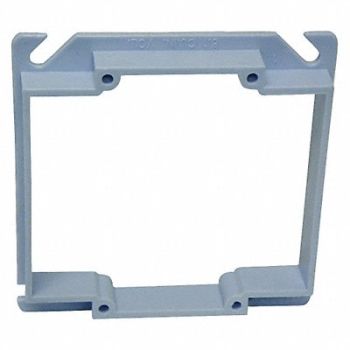 CANTEX Plaster Ring 2-Gang 1/2 Riser PVC, 4FZE1