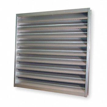 DAYTON Intake Louver Fixed Galvannealed Steel, 53DR09