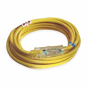 POWER FIRST Ltd Ext Crd 100ft 10Ga 15A SJTOW Yel, 4GAC4