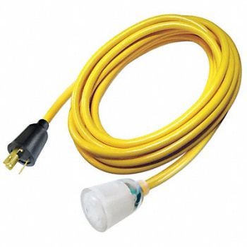 POWER FIRST Ltd Ext Crd 100ft 10Ga 20A SJTOW Yel, 4GAA4