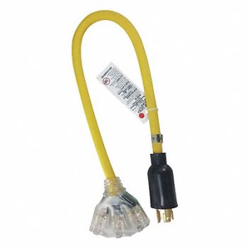 POWER FIRST Ltd Ext Crd 2ft 12Ga 15A STOW Yel, 4GAA3