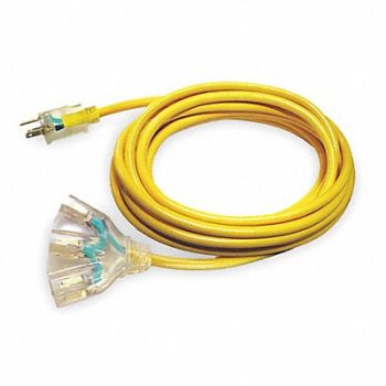 POWER FIRST Ltd Ext Crd 50ft 14Ga 15A SJTOW Yel, 4GAC9