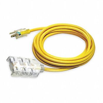 POWER FIRST Ltd Ext Crd 100ft 12Ga 15A SJTOW Yel, 4GAD8