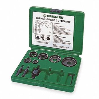 GREENLEE Hole Saw Kit Saw Range 1/2 to 2, 4GB13