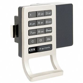 DIGILOCK Electronic Lock Brushed Nickel 12 Button, 4GHA3