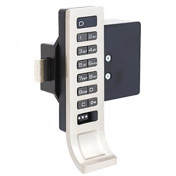 DIGILOCK Electronic Lock Brushed Nickel 12 Button, 4GGZ2
