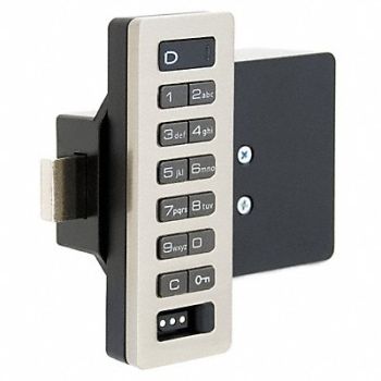 DIGILOCK Electronic Lock Brushed Nickel 12 Button, 4GHC1