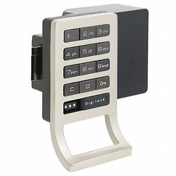 DIGILOCK Electronic Lock Brushed Nickel 12 Button, 4GHA1