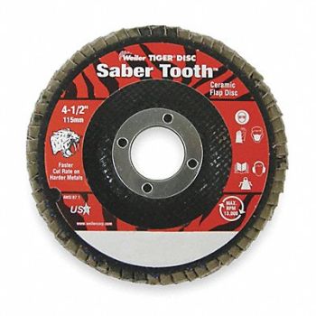 WEILER H7371 Fiber Disc 4 1/2 in Dia 5/8in Arbor, 4GJG7