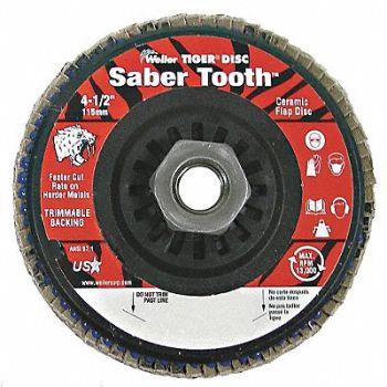WEILER H7372 Fiber Disc 4 1/2 in Dia 5/8in Arbor, 4GJJ2