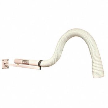 EXTRACT-ALL Fume Extr Arm 24 Hard Duct Swivel Wh, 4GJT4