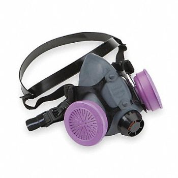 HONEYWELL NORTH F8836 Half Mask Respirator Elastomer Black, 4GL92